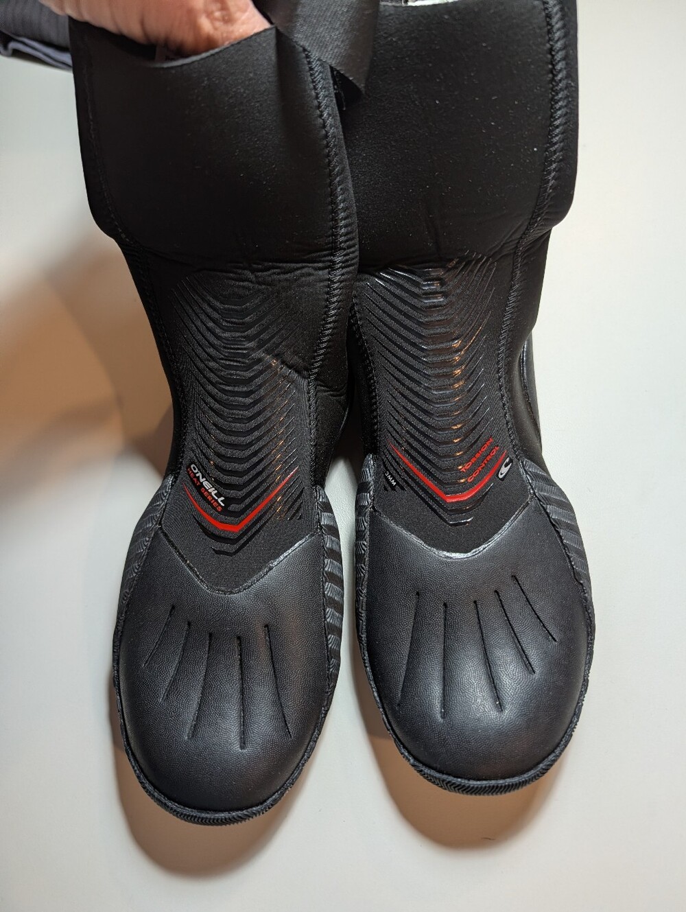 Oneill Mens Style 4788 Black Neoprene Surf Booties - Lightweight Slip-On Mens 7